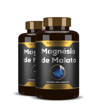 Imagem de 2X MAGNÉSIO DE MALATO PREMIUM 240CAPS HF SUPLEMENTOS-Unissex