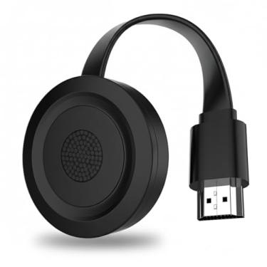 Imagem de SmartSee Adaptador Dongle de exibição sem fio HD, receptor de espelhamento de tela 4K com transmissão de mídia WiFi de banda dupla 5G 2,4G para iOS, Android, Mac para TV, suporte Miracast AirPlay DLNA