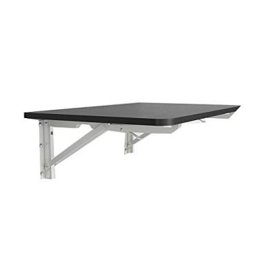 Imagem de Mesa dobrável de parede invisível para pendurar na parede mesa de jantar mesa de jantar pendurar na parede cozinha pequena prateleira de apartamento branco (branco 100 x 50) (preto 120 x 50)