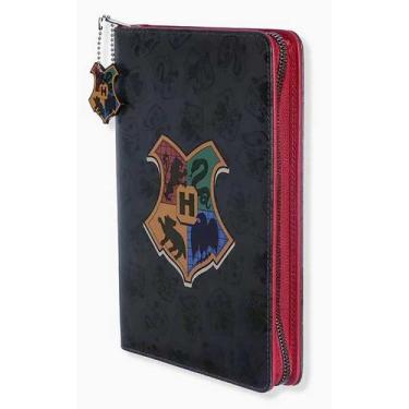 Imagem de Caderno de anotações com Pasta Harry Potter Hogwarts Cor:preta - Zona 