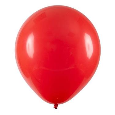 Imagem de Balão de Festa Redondo Profissional Látex Liso - Vermelho - Art-Latex 