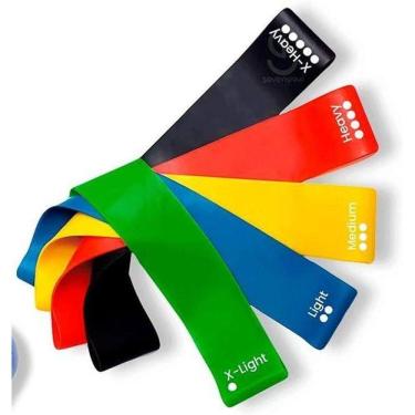 Imagem de Kit 10 Faixas Exercício Pernas Pés Pilates Yoga Fisioterapia