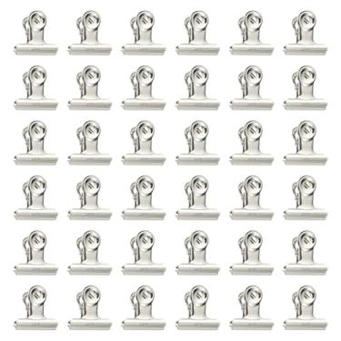 Imagem de PATIKIL Pacote com 36 clipes de metal, grampos de papel mini fichário acessórios de prancheta de cortiça clipes de jacaré para artesanato arquivos pendurados recibo escritório casa, 3 cm