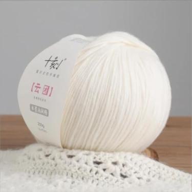 Imagem de SHIKE Cloud-Cluster fio multicolorido arco-íris para tricô e crochê. Fio misturado de algodão acrílico de lã macia. Fio de ar tingido com espaço gradiente (YTC001)