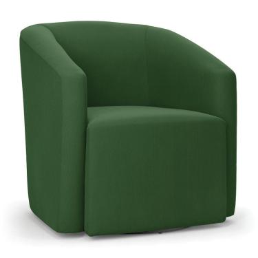 Imagem de Poltrona Stella Max Suede Verde Base Giratória - D'rossi