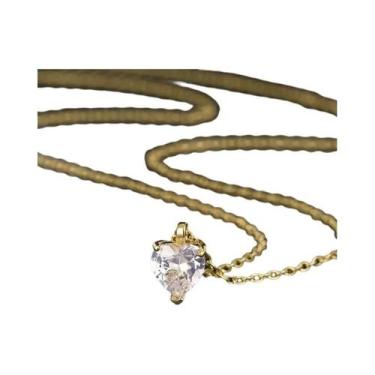 Imagem de Colar Feminino Com Pingente De Coração, Joia Para Casamento, Noivado, 