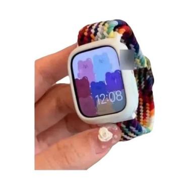 Imagem de Pulseira De Nylon Trançada Coreana Fofa Para Apple Watch Compatível Co