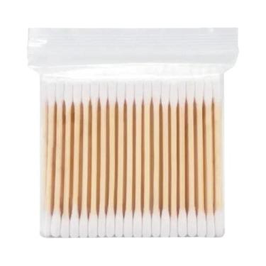 Imagem de Cotonetes Hipoalergênicos Sem Cloro 100 Unidades Com Pontas Duplas E C