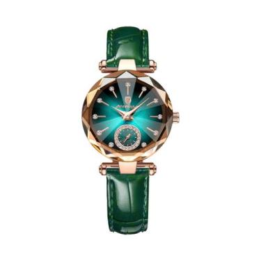 Imagem de Relógio De Pulso Feminino De Couro À Prova d'Água, Luxuoso E Casual, P