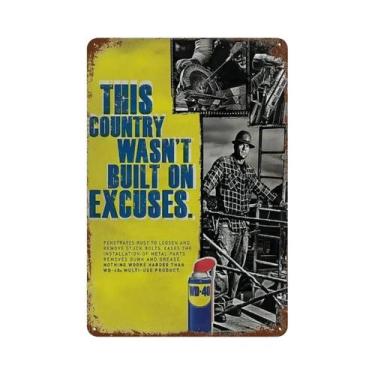 Imagem de Placas De Metal Vintage Decorativas De Parede Com Ferramentas, Pintura