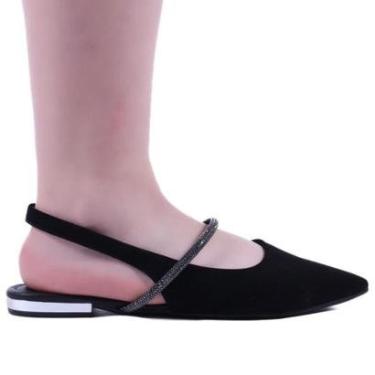 Imagem de Sapatilha Feminina Zariff Slingback T2019-071 Preto-Feminino