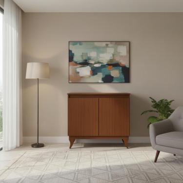 Imagem de Aparador Buffet 2 Portas Em Madeira Monterrey Castanho