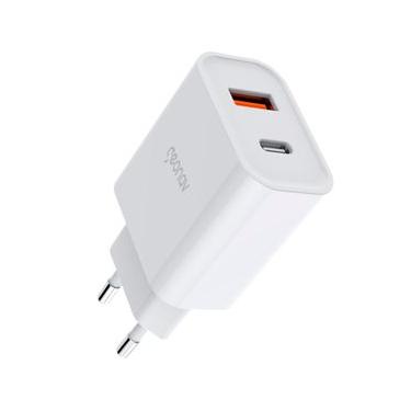 Imagem de Carregador Turbo 20W Duo USB USB-C QC 3.0 Branco Geonav - CH20PDQC