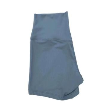 Imagem de Shorts de Yoga Fitness para Mulheres - Cintura Alta, Cor Sólida, Model