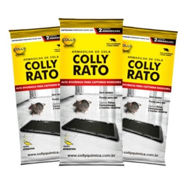 Imagem de Armadilha Adesiva Ratoeira Com Cola - Colly Rato - 3 Pares