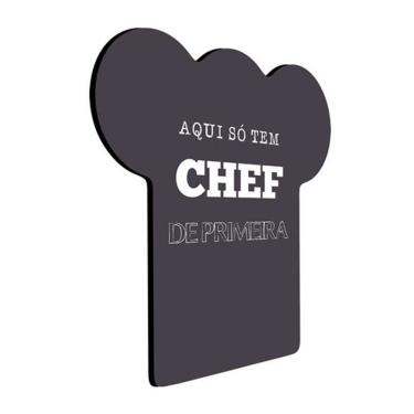 Imagem de Placa de Parede Decorativa Chef de Primeira Tpc para Cozinha em MDF com Formato Shape 2...