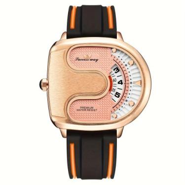 Imagem de Relógio Masculino de Luxo Estilo Casual Novo Conceito de Mostrador Num