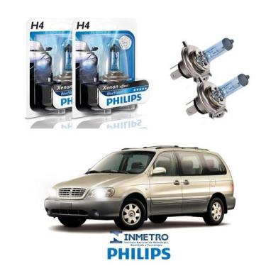 Imagem de Lâmpadas Farol KIA Carnival Philips H4 BlueVision