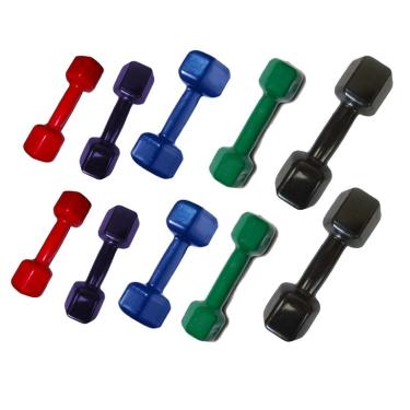 Imagem de Kit Halter Sextavado Emborrachado Em Pvc De 1 A 5Kg-Unissex