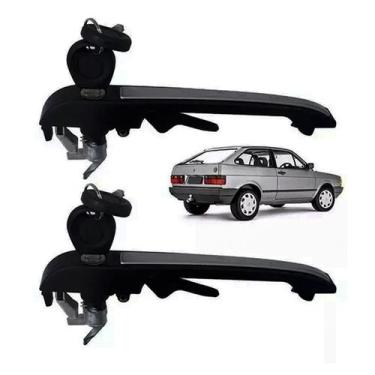 Imagem de Kit Par Maçanetas Gol Voyage Santana Quantum Parati Quadrado C Friso 1