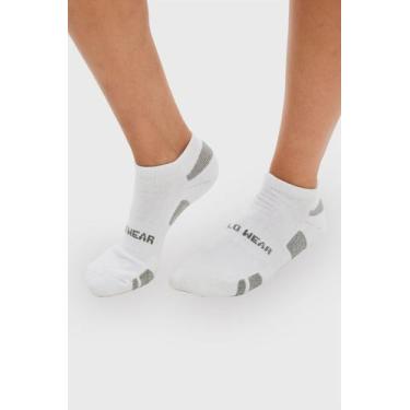 Imagem de Kit 3 Pares de Meias Feminina Algodão Cano Curto Polo Wear Branco, Bra