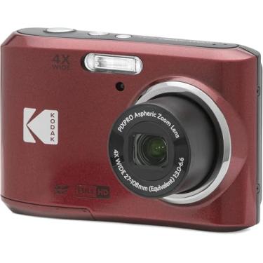 Imagem de KODAK Câmera digital PIXPRO Zoom FZ45-RD de 16 MP com zoom óptico de 4X, ângulo amplo de 27 mm e tela LCD de 2,7 polegadas (vermelha)
