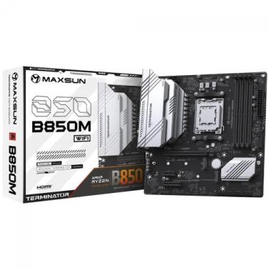 Imagem de Placa Mãe Maxsun Terminator B850M WiFi, Chipset B850, AMD AM5, mATX, D