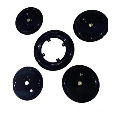 Imagem de Kit Base Trempe Fogão Esmaltec Jade Glass 5 Bocas