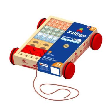Imagem de Brinquedo Infantil Blocos de Montar Brincando de Engenheiro Carro 78 P