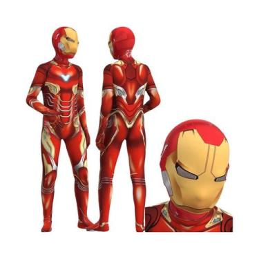 Imagem de Fantasia De Cosplay Adulto Do Homem De Ferro E Do Homem-Aranha, Macacã