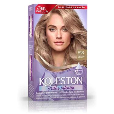 Imagem de Tinta de Cabelo Permanente Koleston Brilho Infinito - 818 Louro Claro 