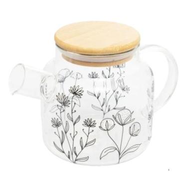 Imagem de Chaleira de Vidro Borossilicato flor 600ml. - Mk Home