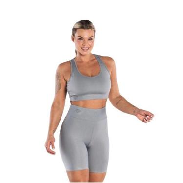 Imagem de Bermuda Amei Sport Basic - 10025, M, Cinza