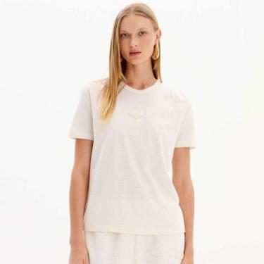 Imagem de Camiseta Easy Lança Perfume Prega Linho In25 Bege Feminino, G