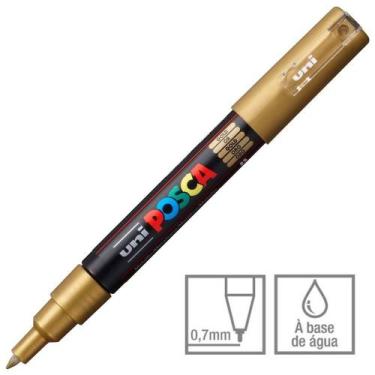 Imagem de Caneta Posca Marcador Uni-Ball PC-1M Ouro 25  - Uni Ball