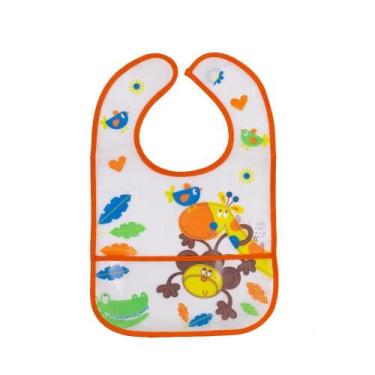 Imagem de Babador impermeável Com Bolso Animais Comtac Kids 4388
