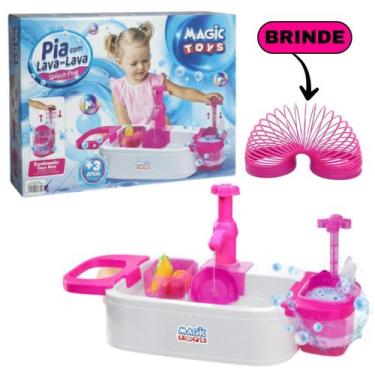 Imagem de Pia Infantil C/ Ensaboador Sai Agua De Verdade Cozinha - Magic Toys