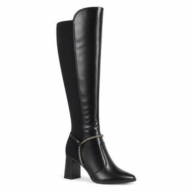 Imagem de Bota Dakota Mississipi Cano Longo Salto Bloco J0844 Preta, Preto, 35