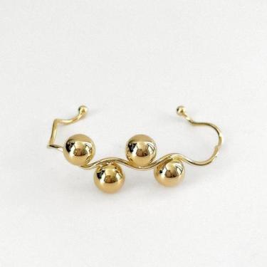 Imagem de Bracelete Bolas Douradas Banhado a Ouro 18k - Atraktiva Joias
