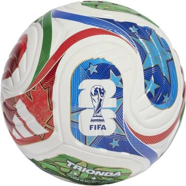 Imagem de Bola de Futebol Trionda Min Copa do Mundo FIFA 26 Mini com Design de Quatro Painéis Branco
