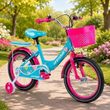 Imagem de UniToys Bicicleta Infantil Menina Aro 16 Love Tiffany 2661 com Cesto e