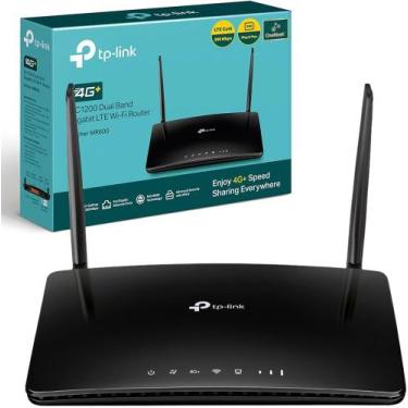 Imagem de Roteador 4G WiFi 5 Gigabit Dual Band TPLink TLMR600 4G LTE Lan Wan AC1