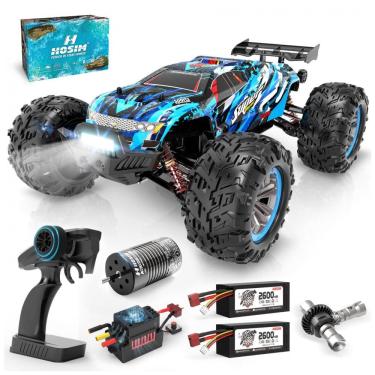 Imagem de Carrinho de Controle Remoto 68km, h 4x4 Off Road para Adultos e Crianças, Hosim, Azul