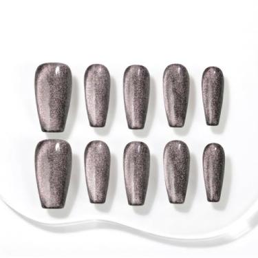 Imagem de Unhas Postiças Sun&Beam Nails Cinza Ballerina 106S