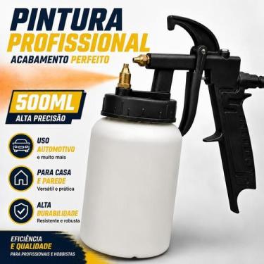 Imagem de Pistola Pintura Pulverizador Ar Carro Parede Casa 500ml - Star Tools