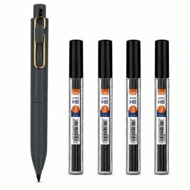 Imagem de Kit Lapiseira BRW Triton 3,0mm Grafite HB Retrátil Anotação Roteiro Ev