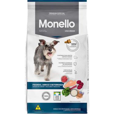 Imagem de Ração Seca Monello Frango, Arroz e Beterraba para Cães Sênior - 15 Kg