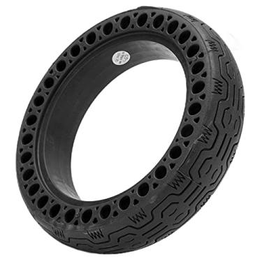 Imagem de Pneu sólido antiperfuração, pneu sólido oco de borracha para scooter elétrico, alta resistência, excelente para scooter elétrico M365 (preto)