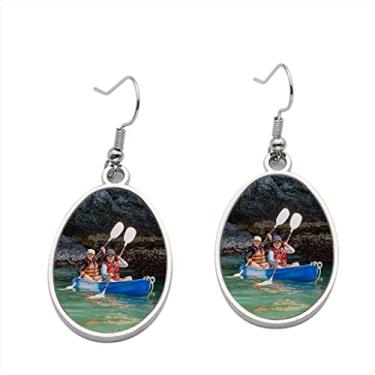 Imagem de Brinco para mãe e filha em caiaque – Brincos com pingente para meninas – Presente de festa de aniversário dos namorados