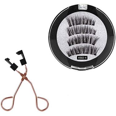 Imagem de Conjunto de cílios magnéticos Quantum 8D magnéticos, 3D, cílios magnéticos reutilizáveis e sem cola, clipe magnético para cílios facilmente aplicam o modelador de cílios magnético (KS02-4)